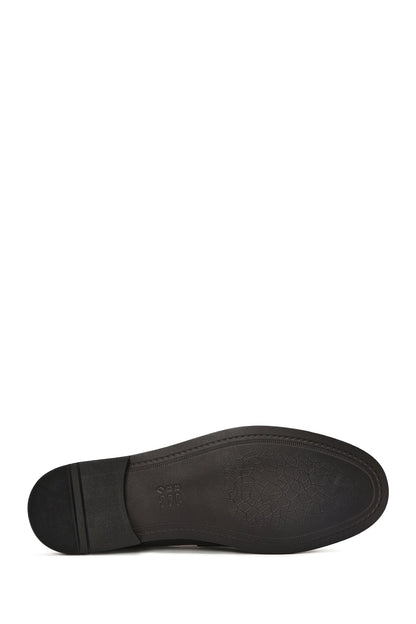 Erkek Bordo Deri Klasik Loafer