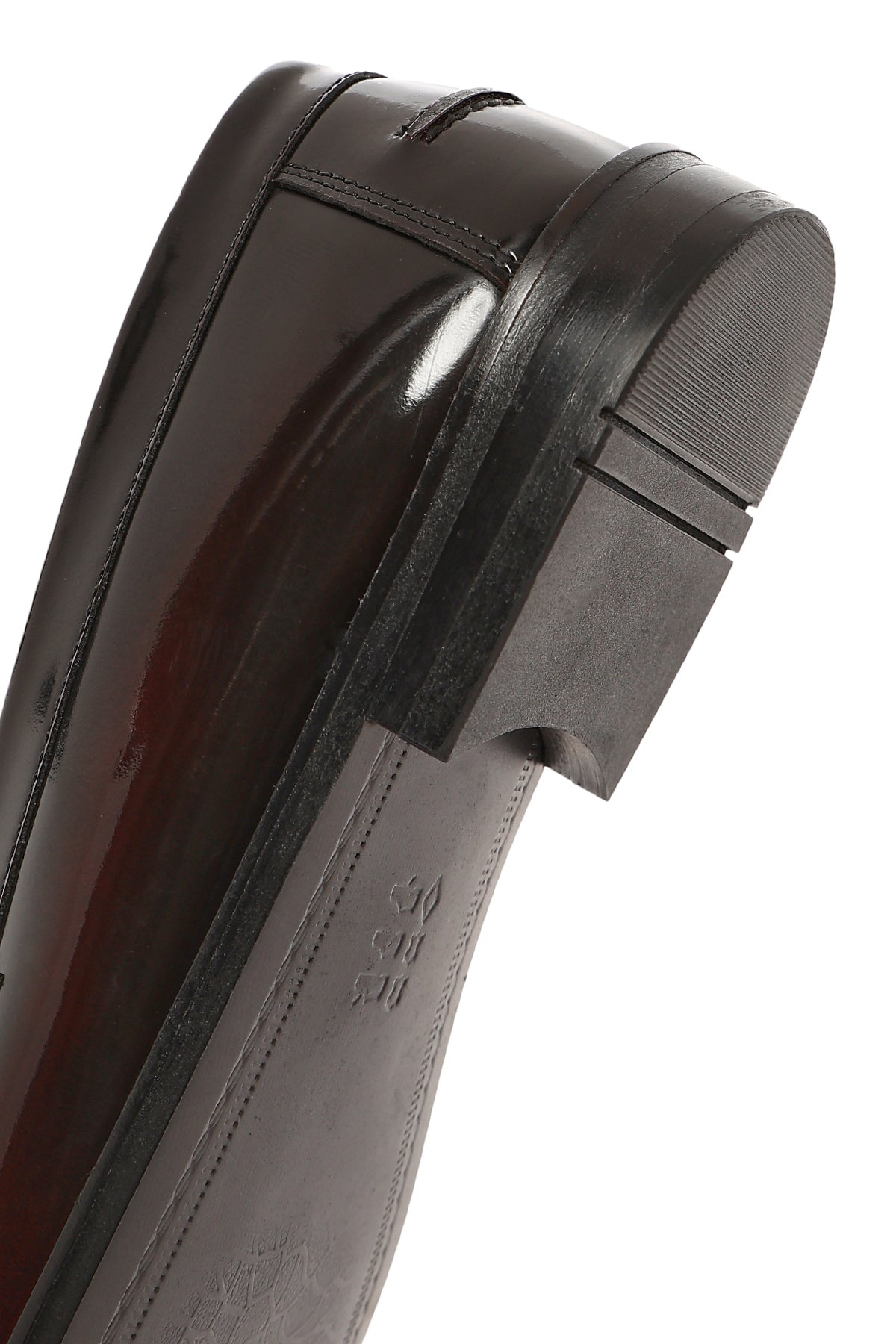 Erkek Bordo Deri Klasik Loafer