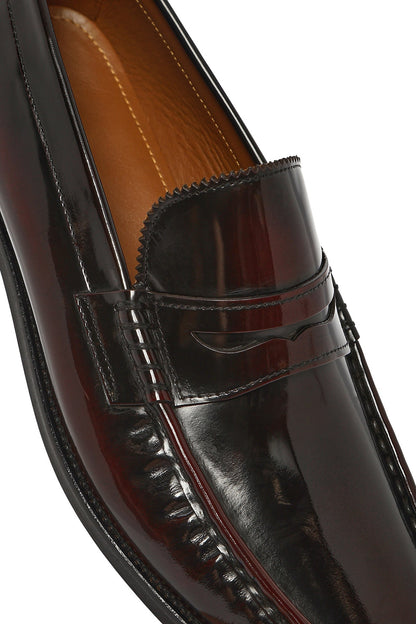 Erkek Bordo Deri Klasik Loafer