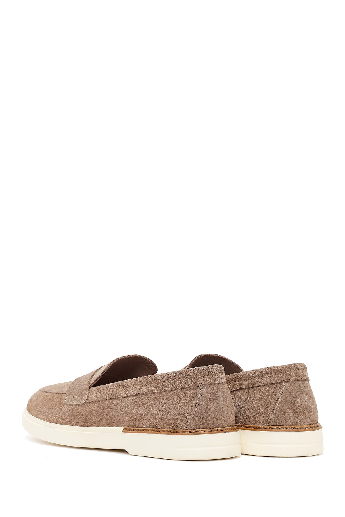 Erkek Bej Süet Deri Casual Loafer