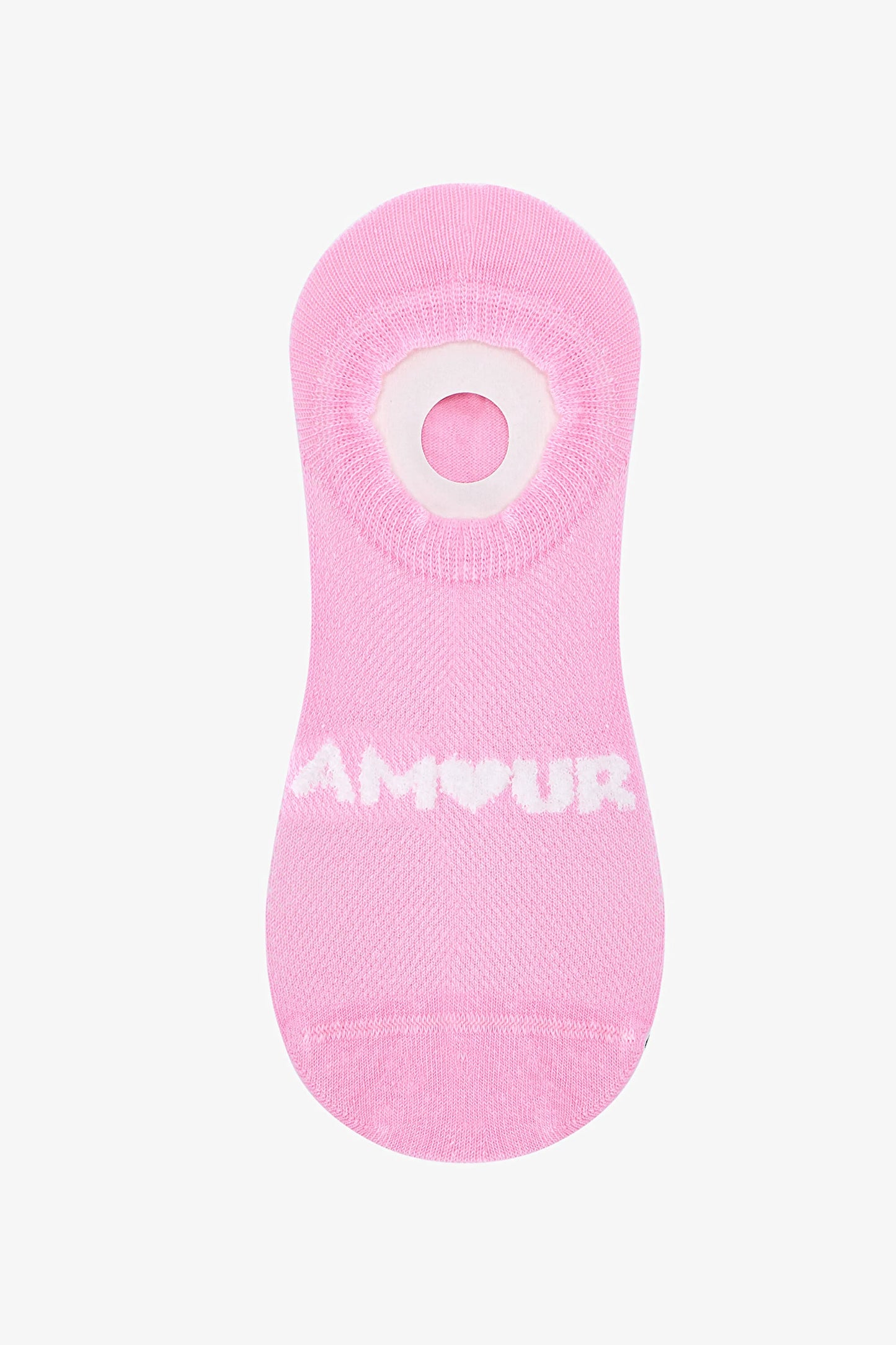 3 Çift Burun Dikişsiz Pamuklu Renkli Amour Slogan Desenli Sneaker Çorap