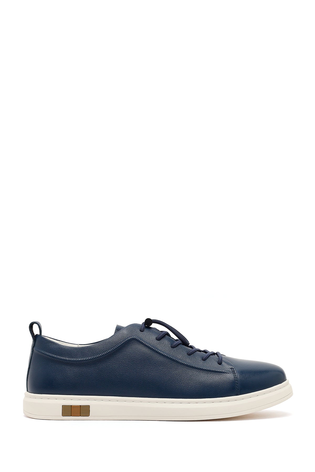 Erkek Lacivert Deri Sneaker