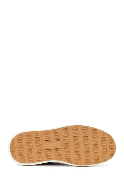 Erkek Bej Bağcıklı Kalın Tabanlı Süet Deri Sneaker