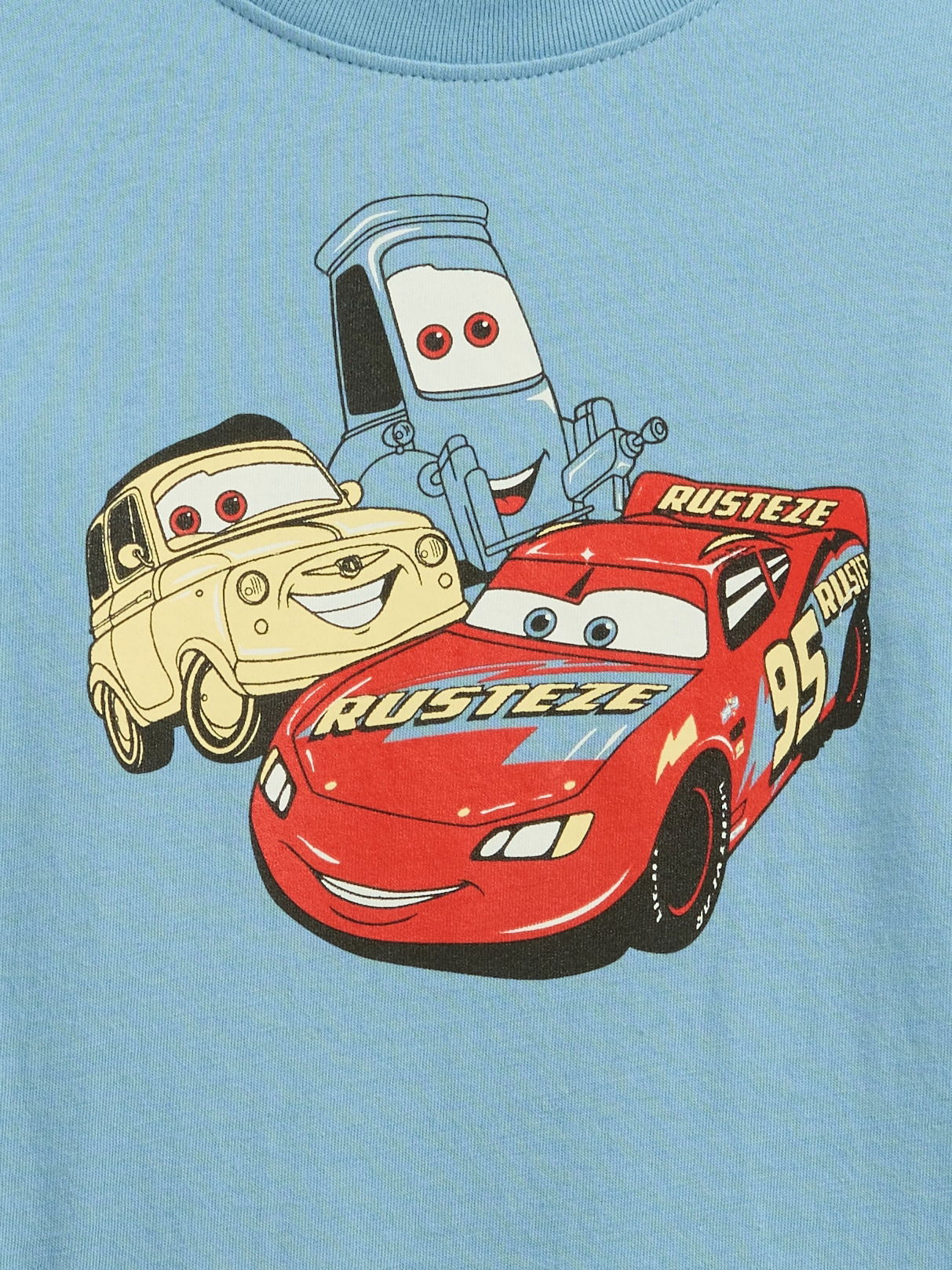 Açık Mavi Gap × Disney Grafik Baskılı T-shirt