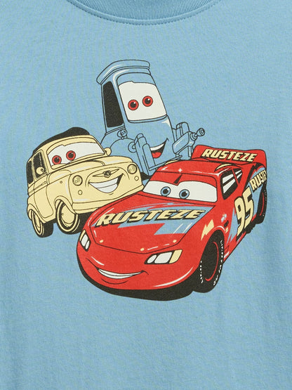Açık Mavi Gap × Disney Grafik Baskılı T-shirt