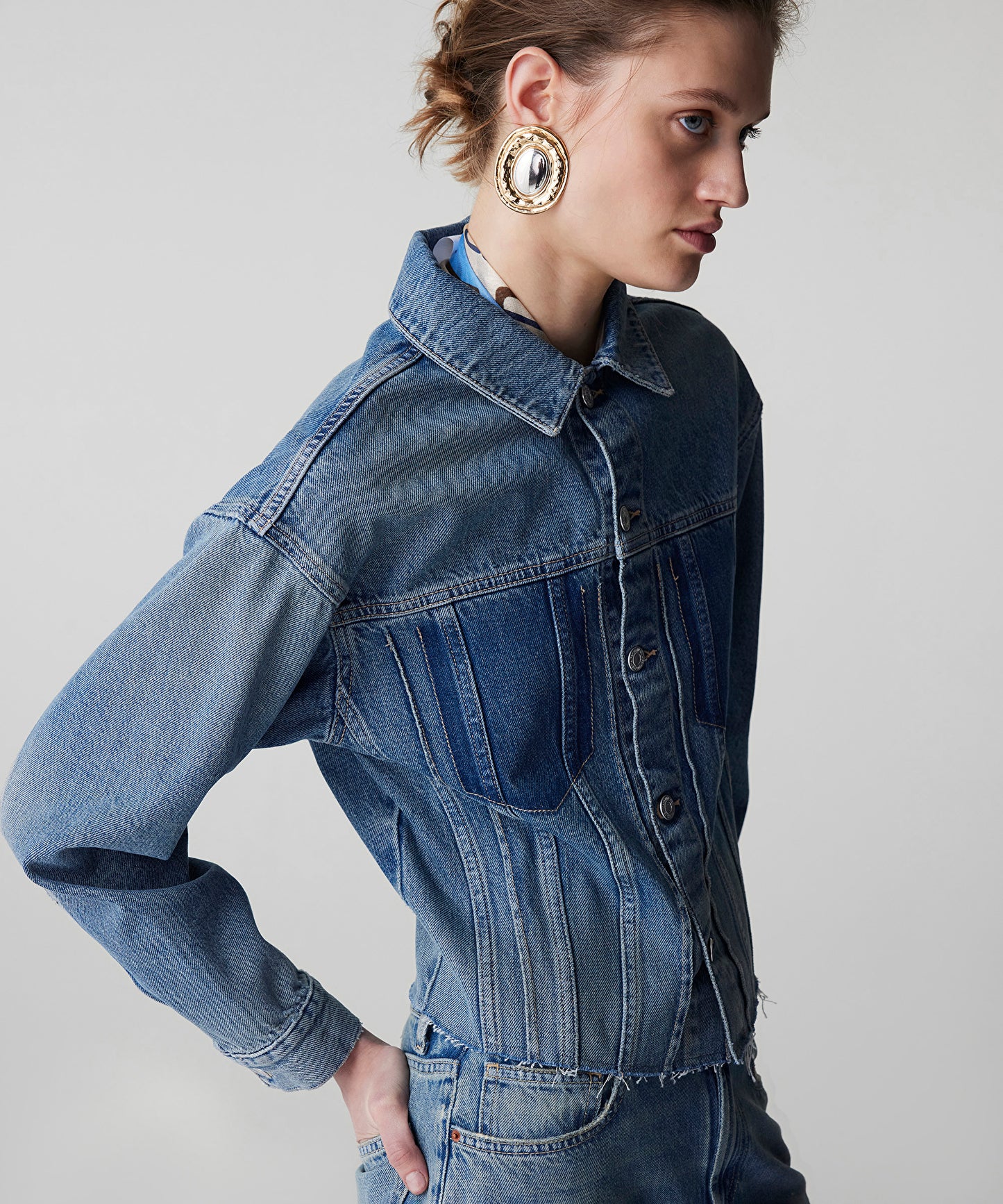Raw Edge Denim Ceket