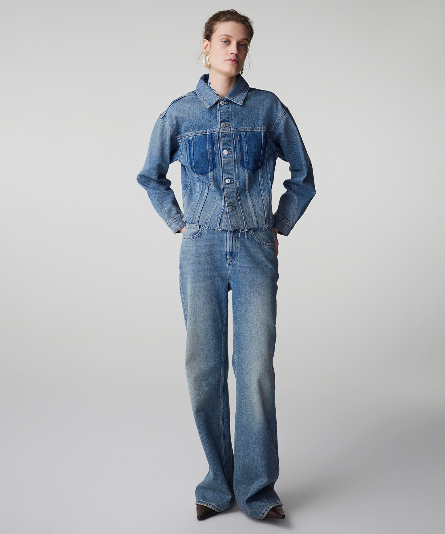 Raw Edge Denim Ceket