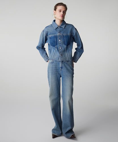Raw Edge Denim Ceket