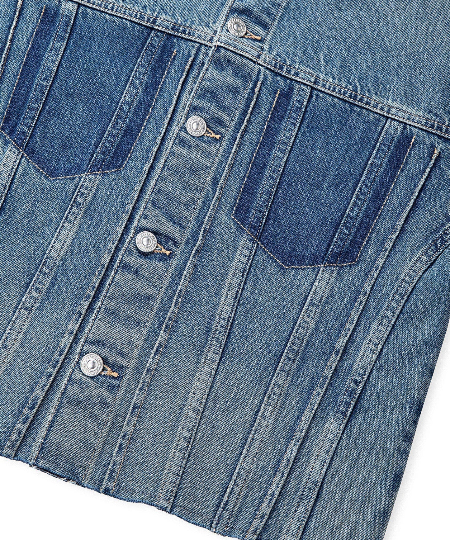 Raw Edge Denim Ceket