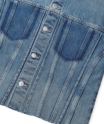 Raw Edge Denim Ceket
