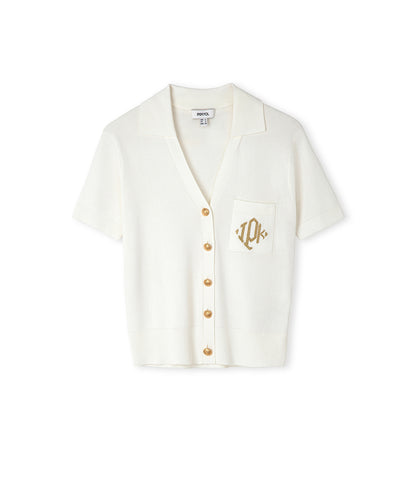 Monogram Nakışlı Triko