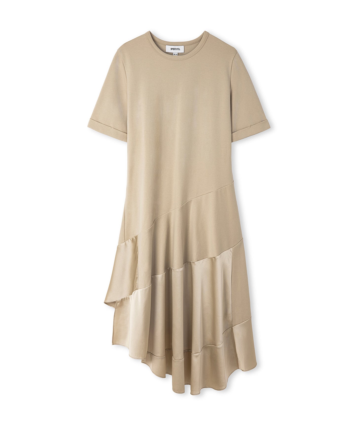 Kumaş Mix Asimetrik Elbise