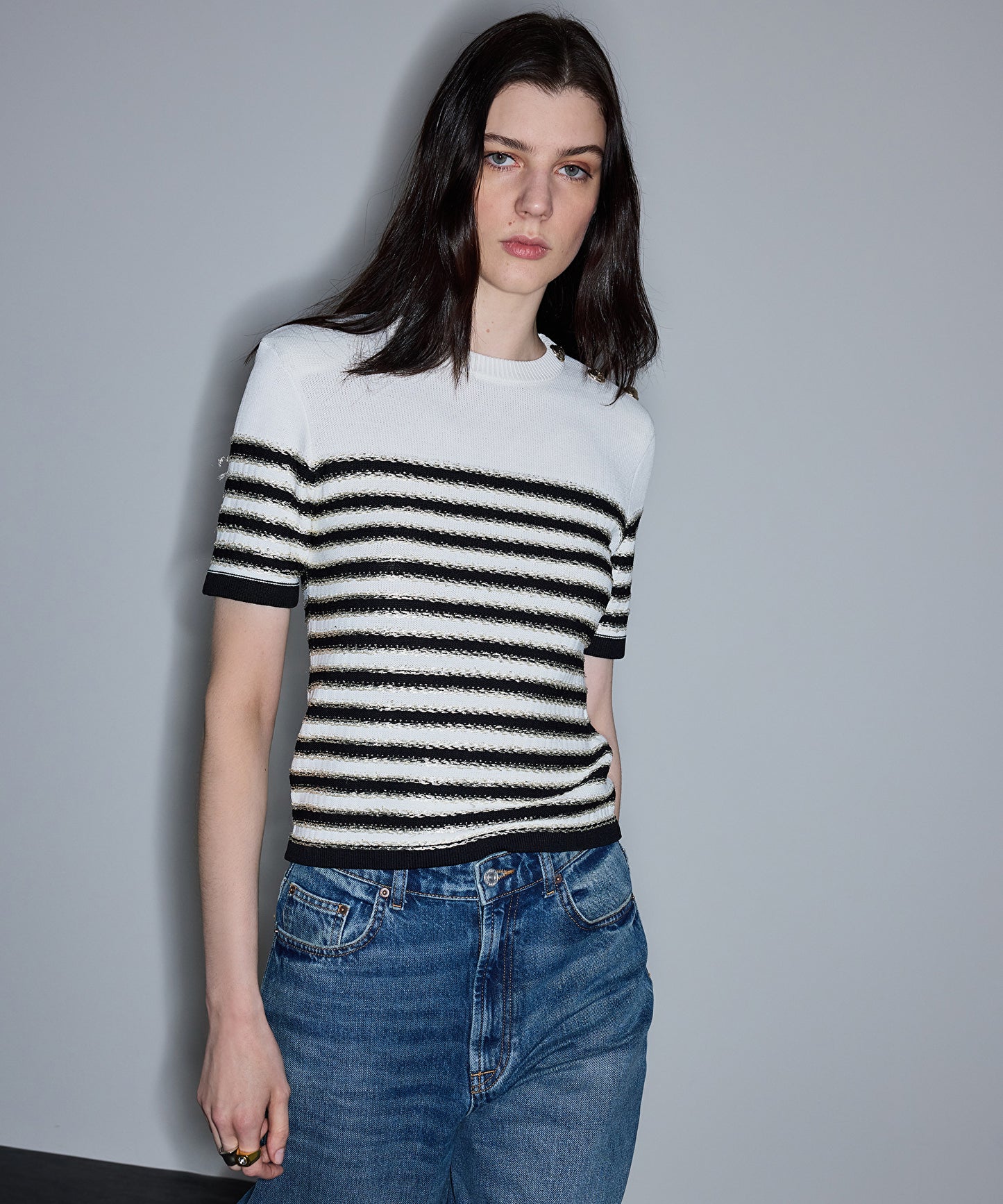 Çizgili Colorblock Triko