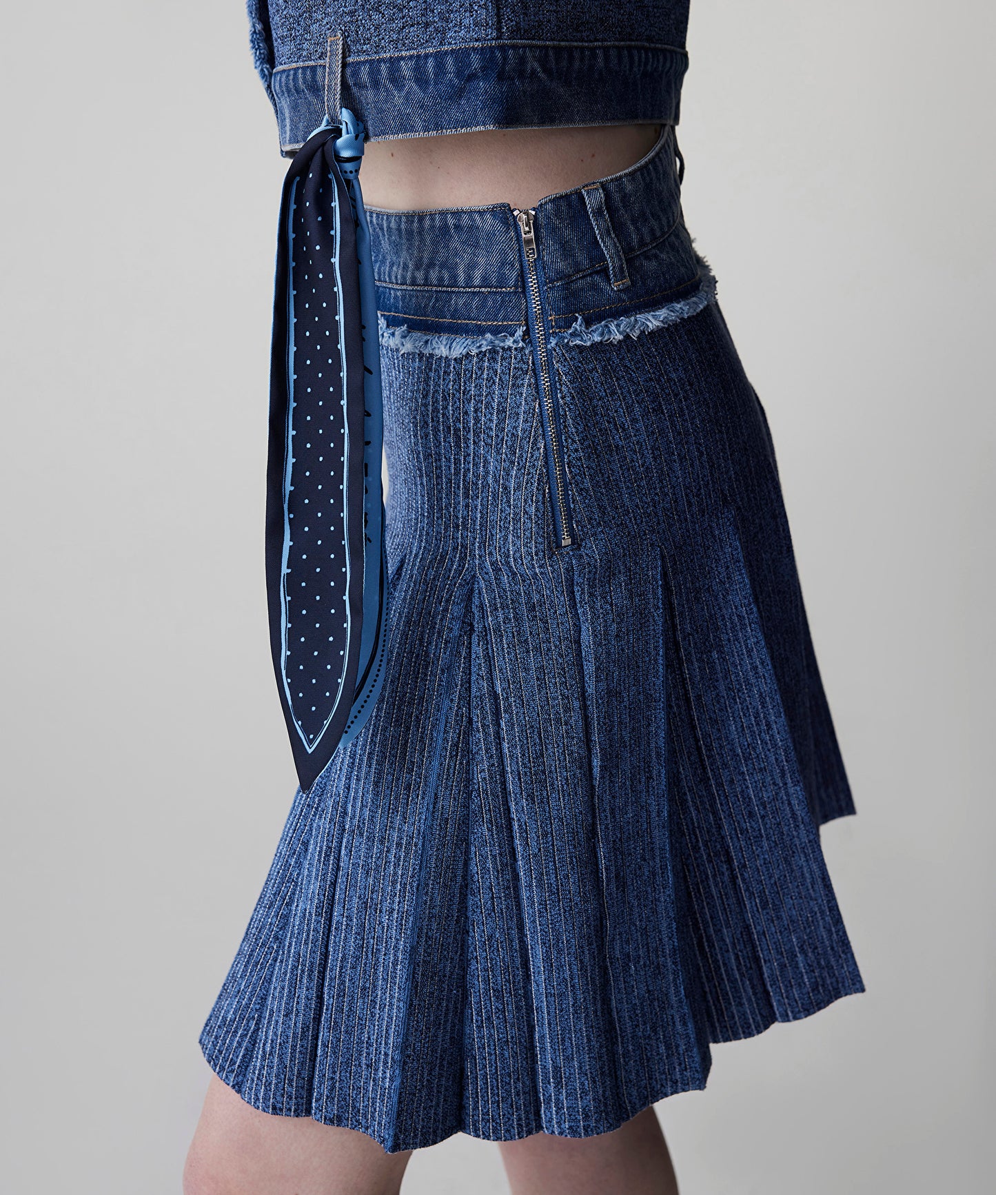 Denim Mix Triko Etek