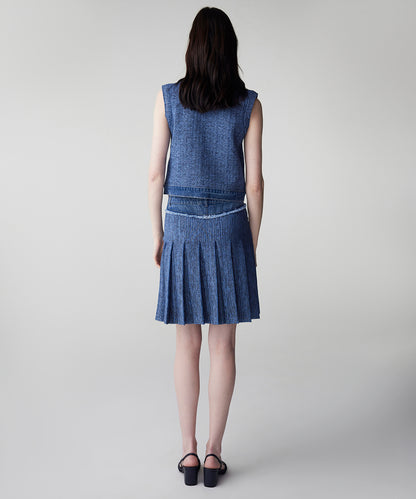 Denim Mix Triko Etek
