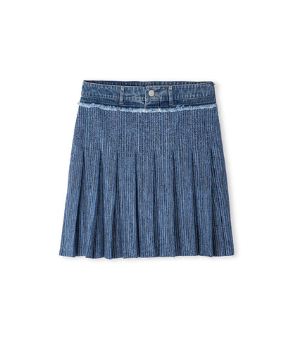 Denim Mix Triko Etek