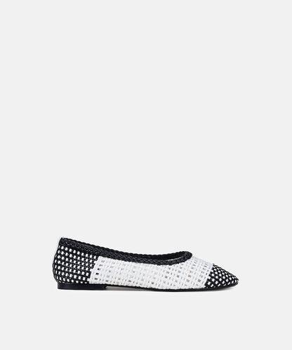 Örgü Dokulu Colorblock Babet