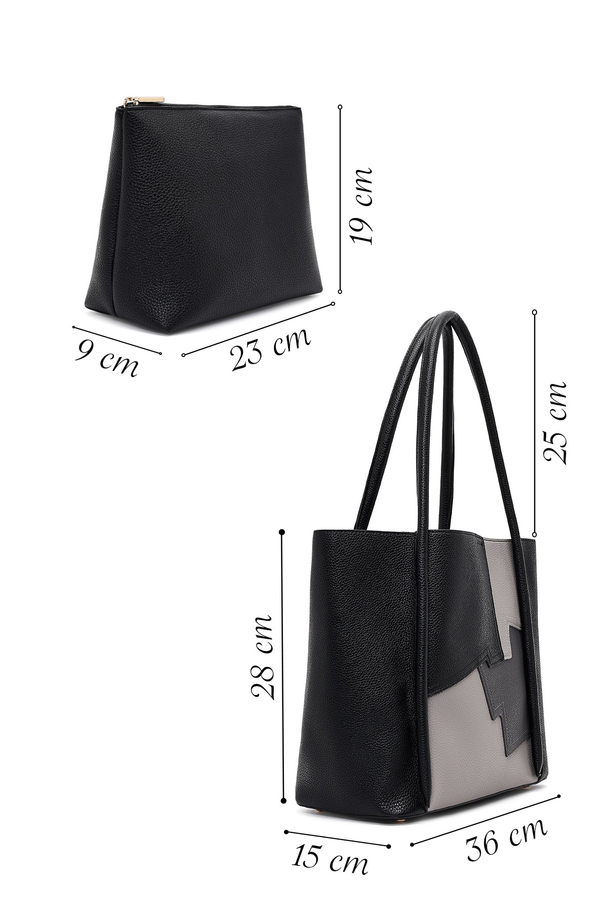 Kadın Siyah Baskılı Omuz Çantası