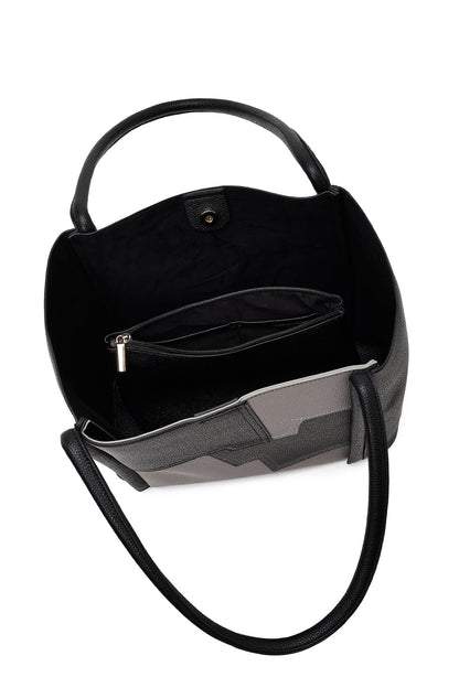 Kadın Siyah Baskılı Omuz Çantası