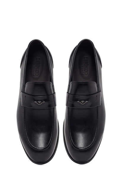 Erkek Siyah Deri Klasik Loafer