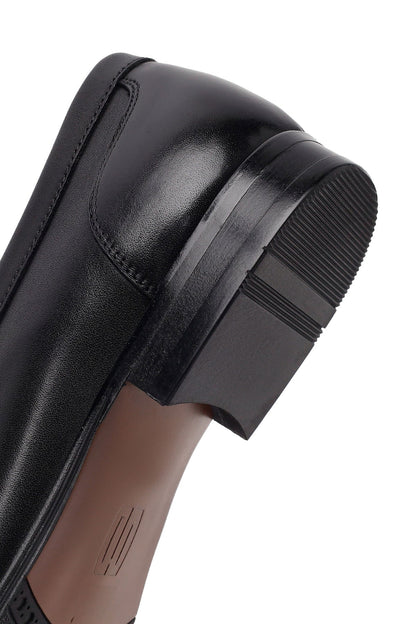 Erkek Siyah Deri Klasik Loafer