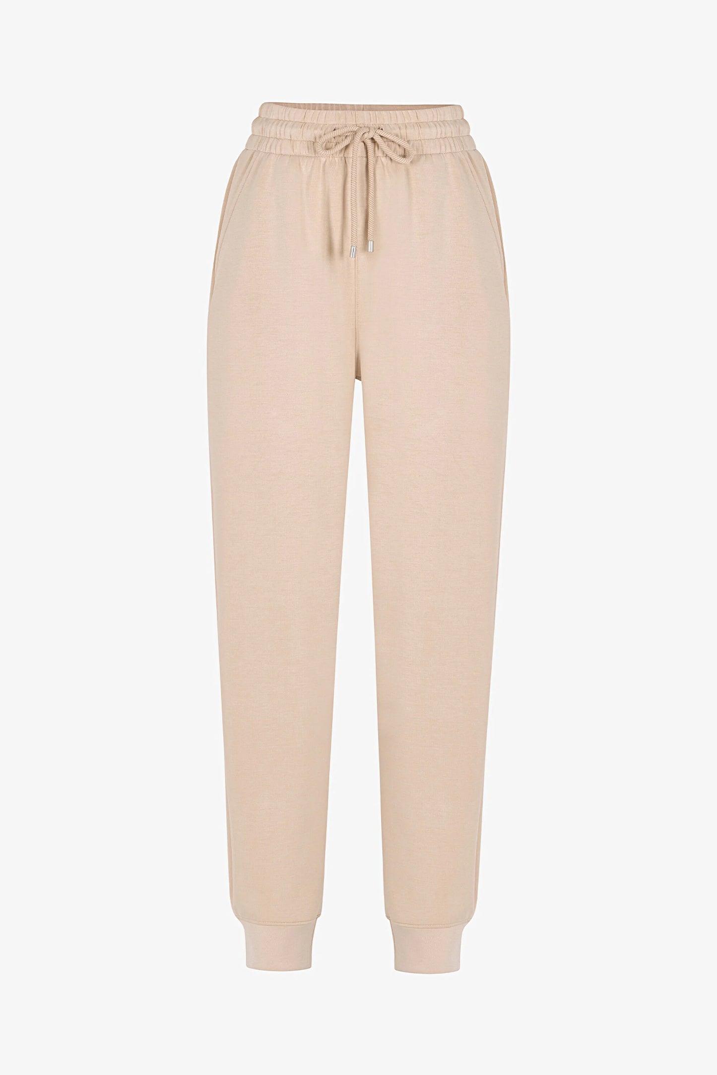 Pastel Bej Modal Cuff Jogger Pantolon