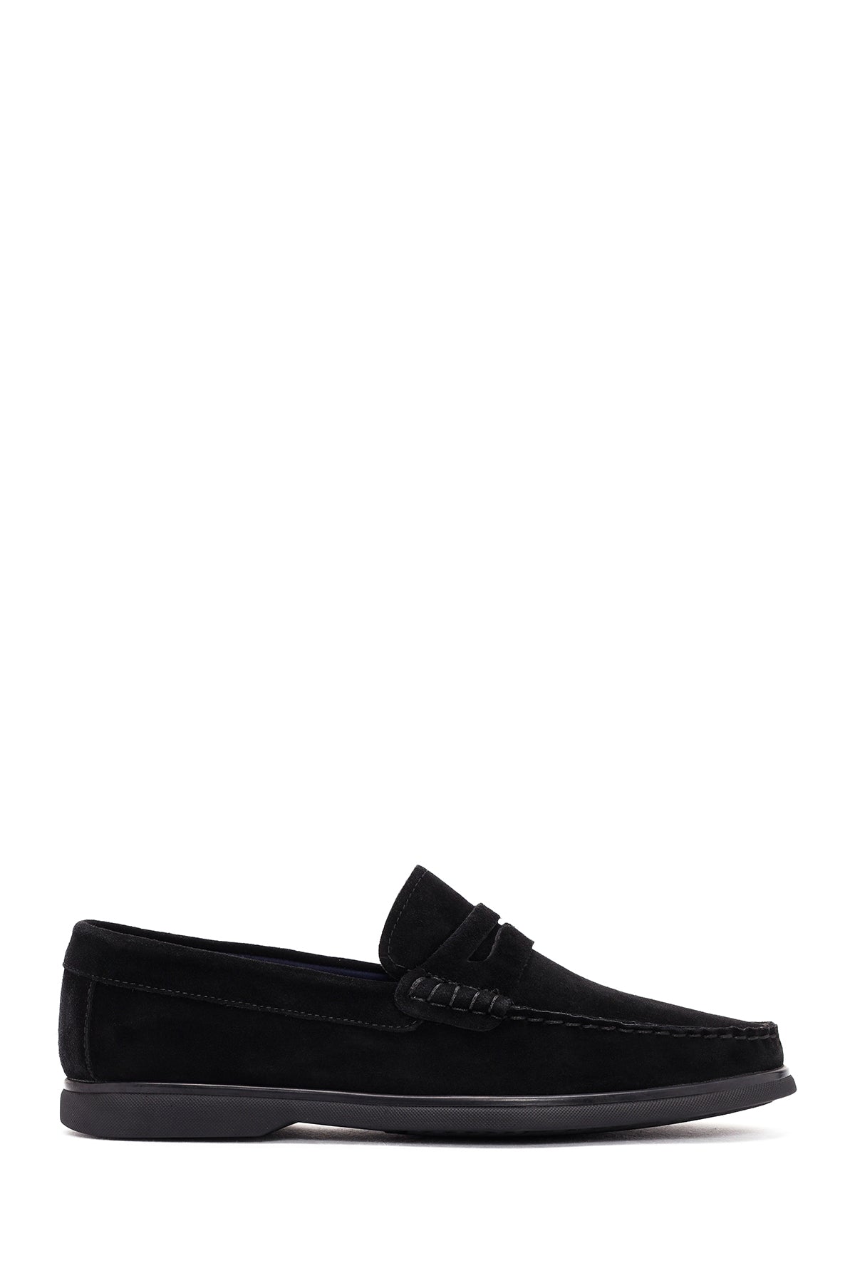 Erkek Siyah Süet Deri Loafer