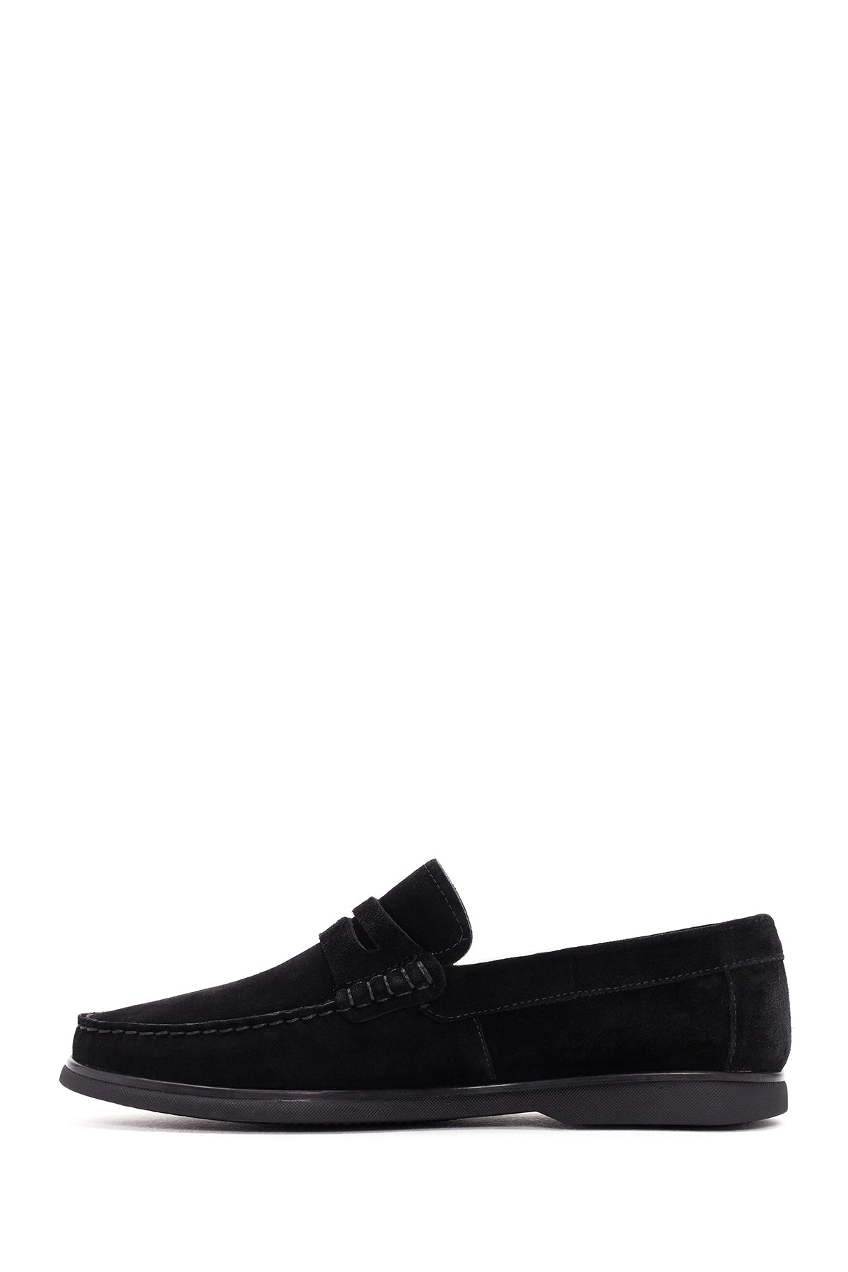 Erkek Siyah Süet Deri Loafer