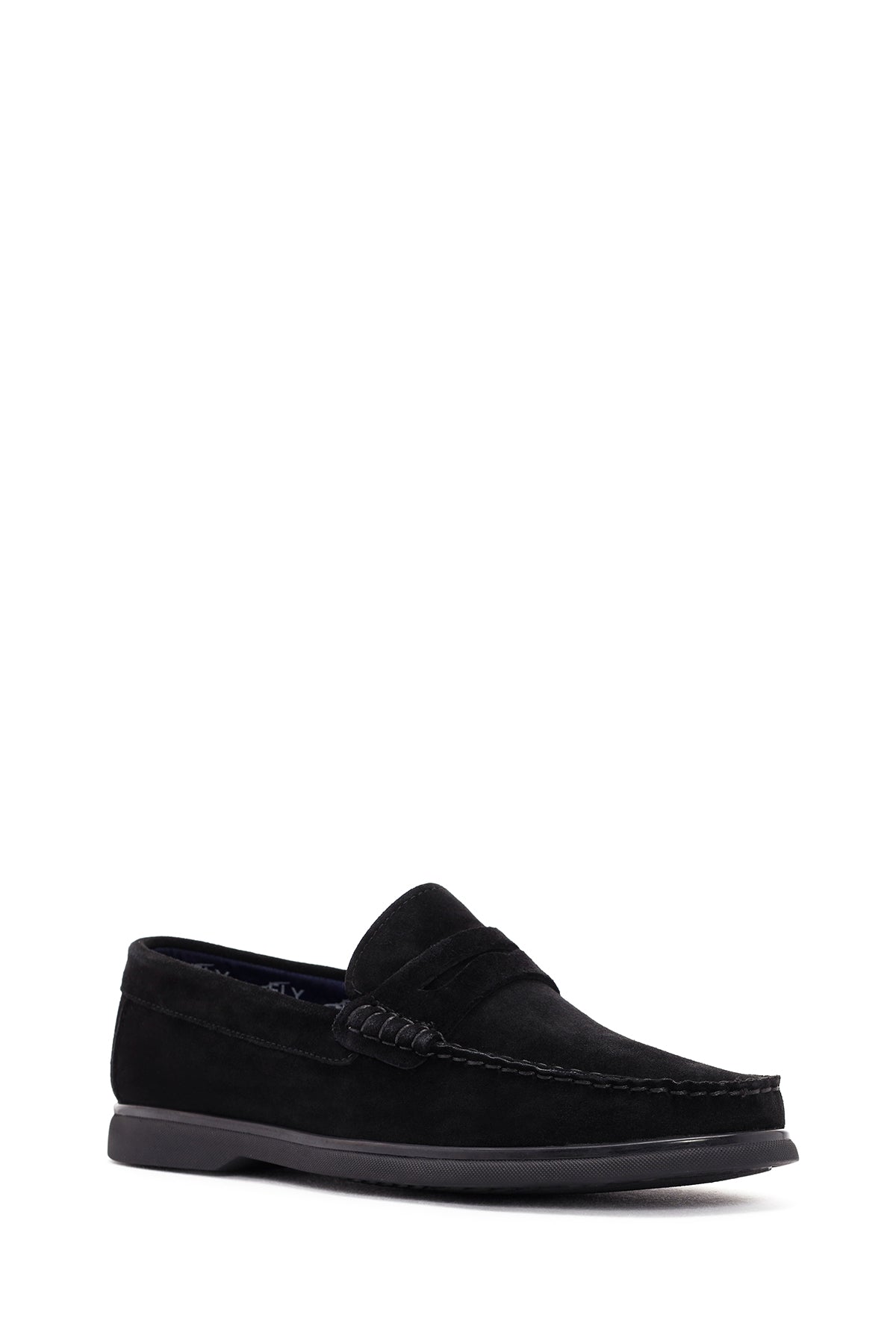 Erkek Siyah Süet Deri Loafer