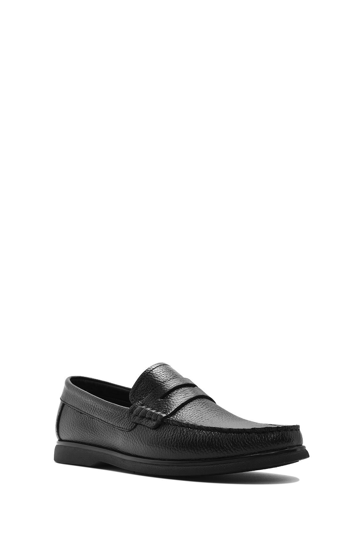 Erkek Siyah Deri Loafer