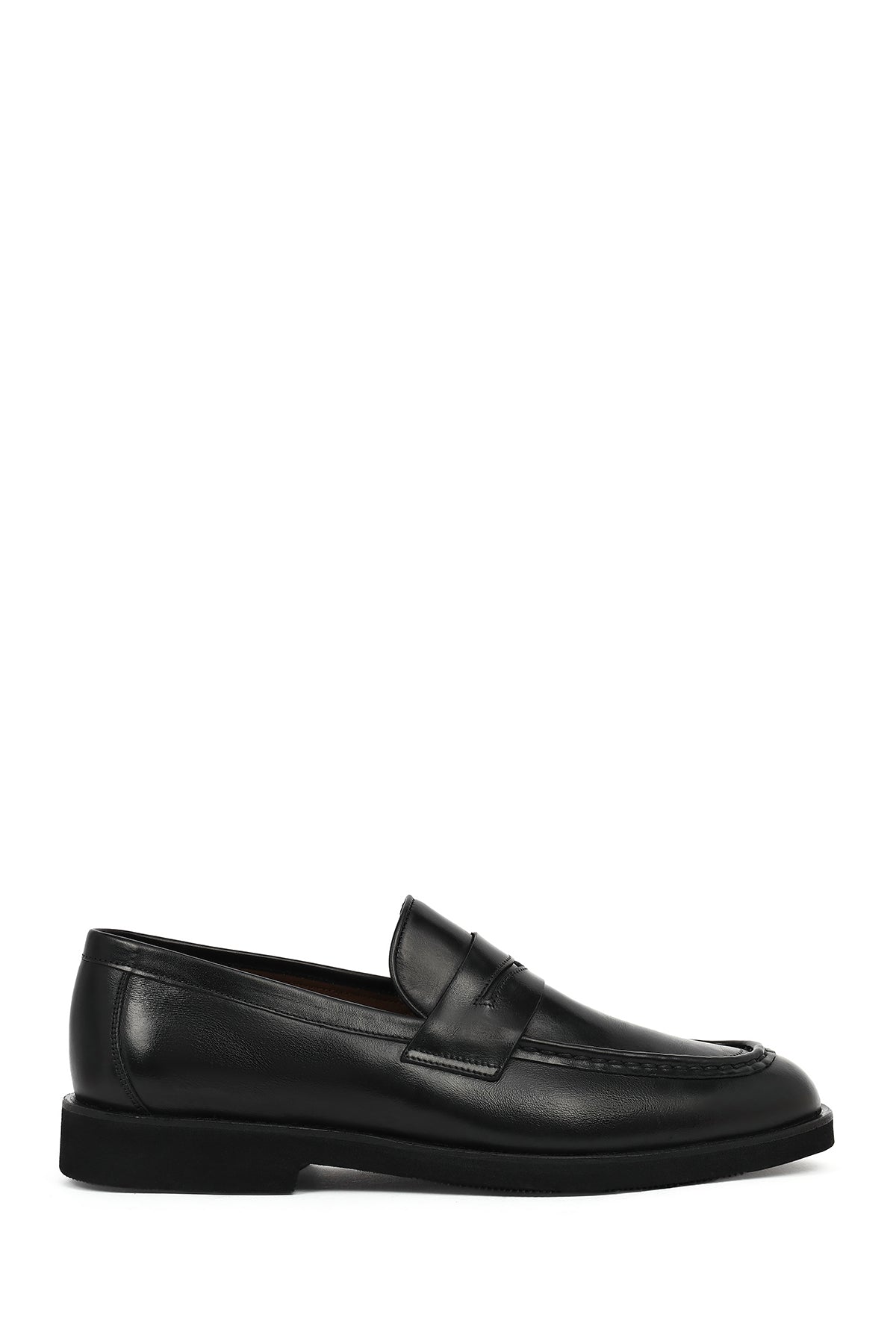 Erkek Siyah Deri Klasik Loafer