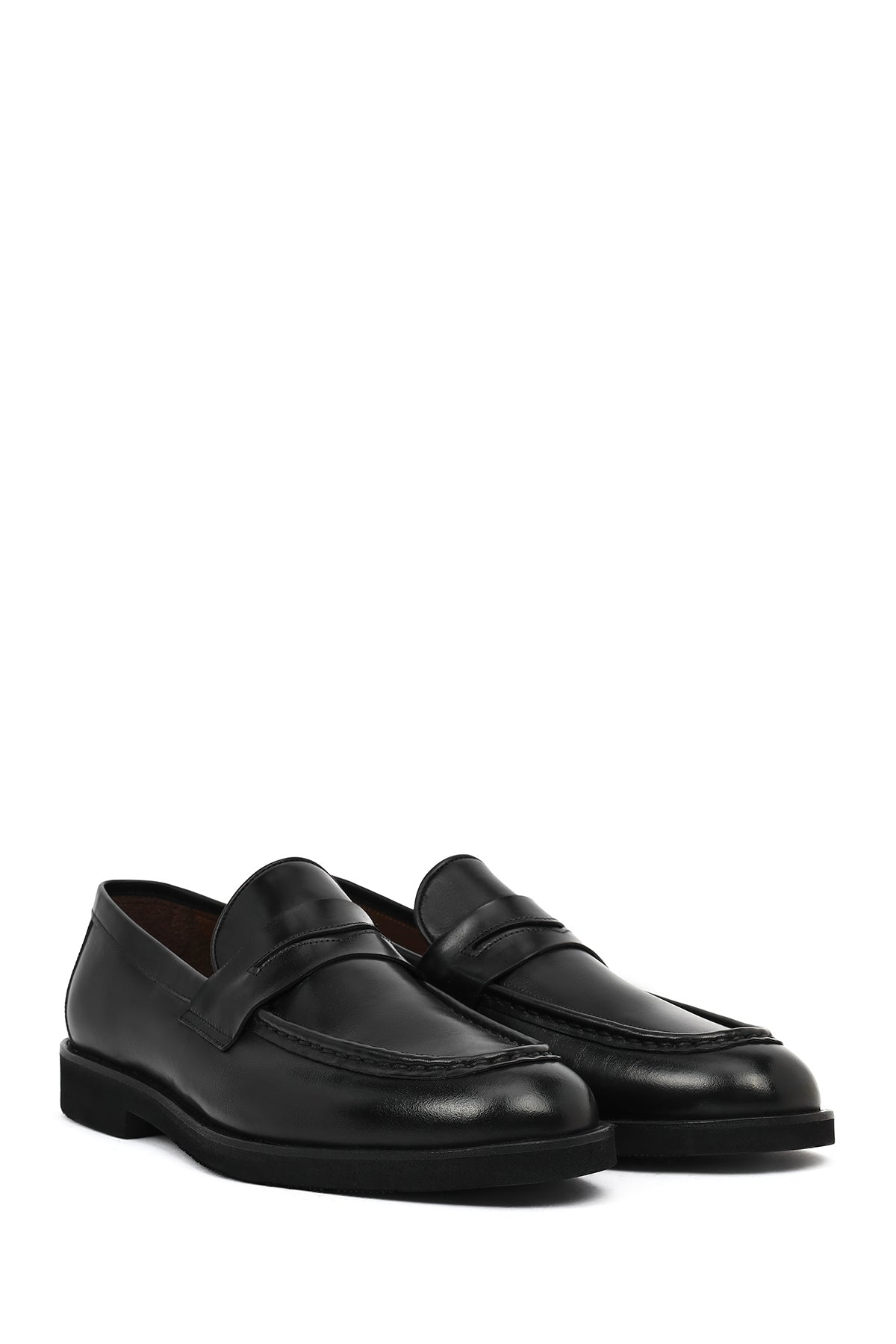 Erkek Siyah Deri Klasik Loafer