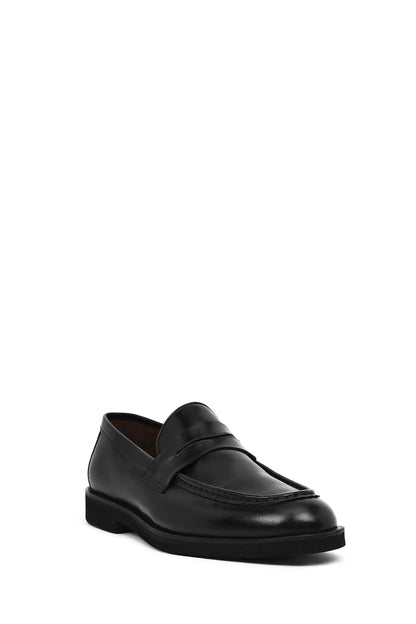 Erkek Siyah Deri Klasik Loafer