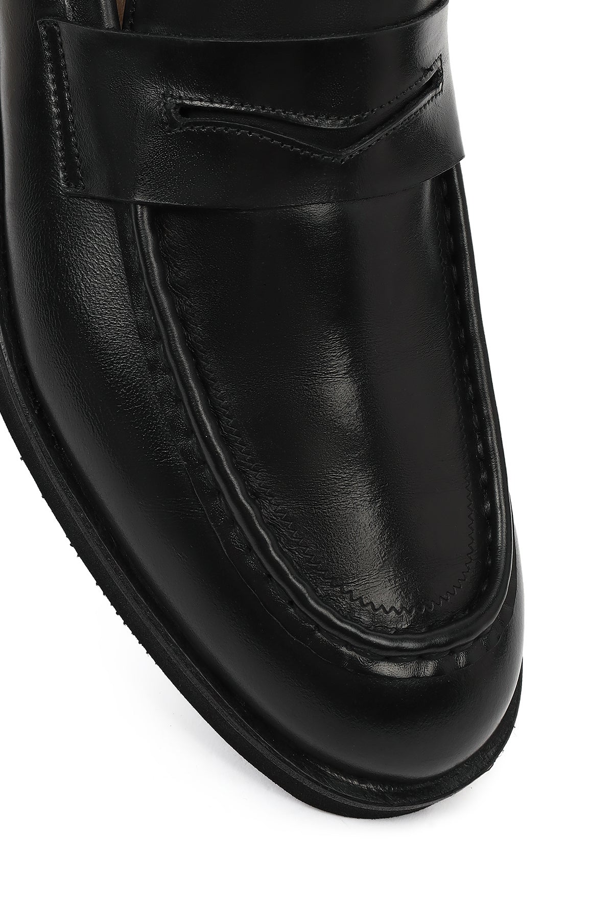 Erkek Siyah Deri Klasik Loafer