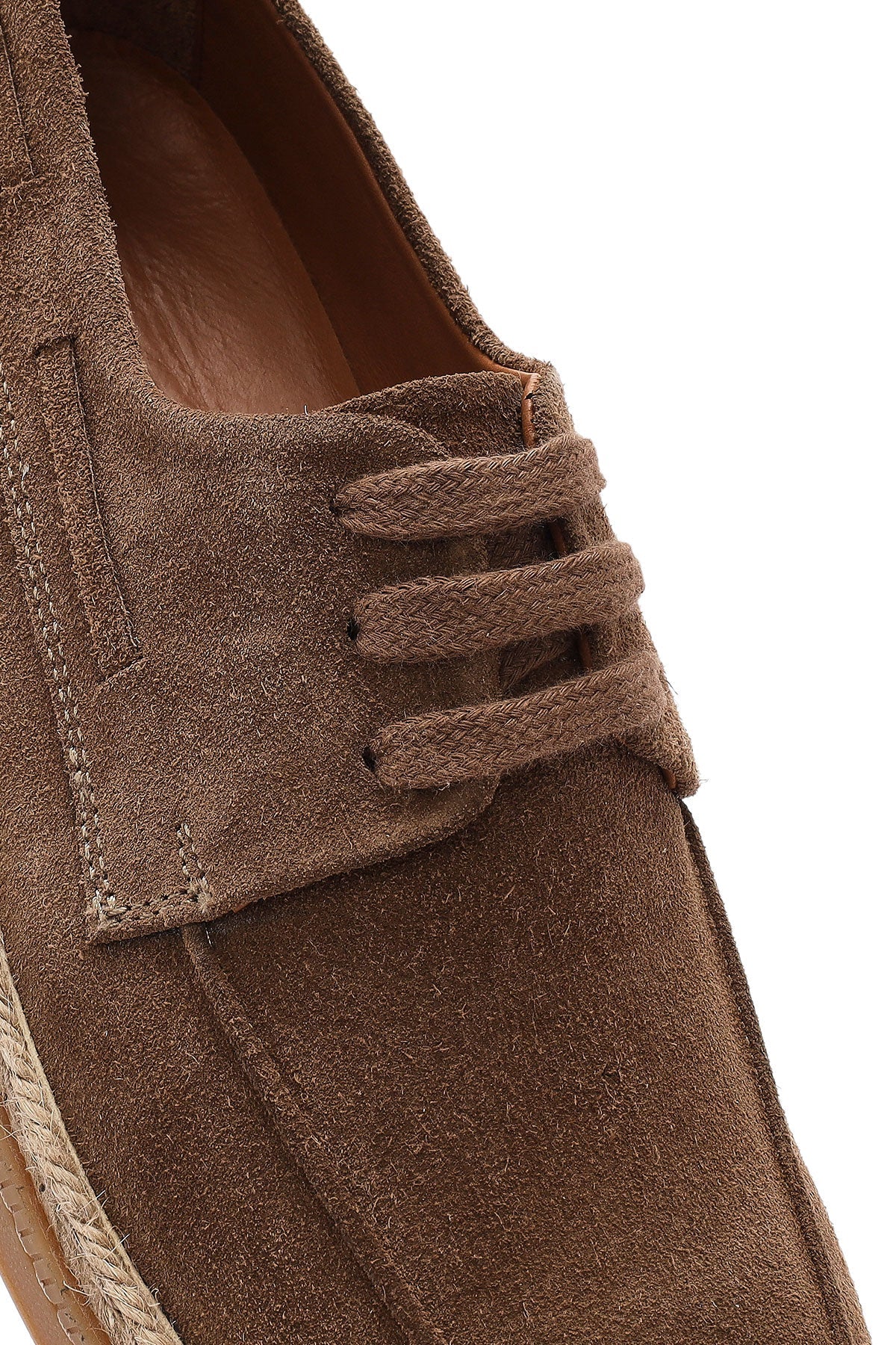 Erkek Vizon Bağcıklı Süet Deri Casual Ayakkabı