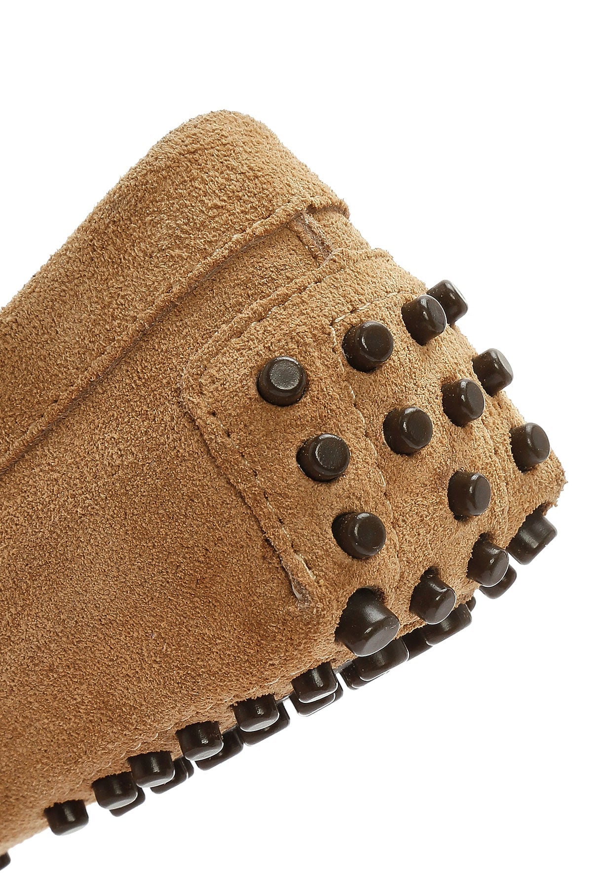 Kadın Camel Püsküllü Süet Deri Loafer