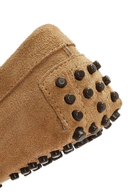 Kadın Camel Püsküllü Süet Deri Loafer