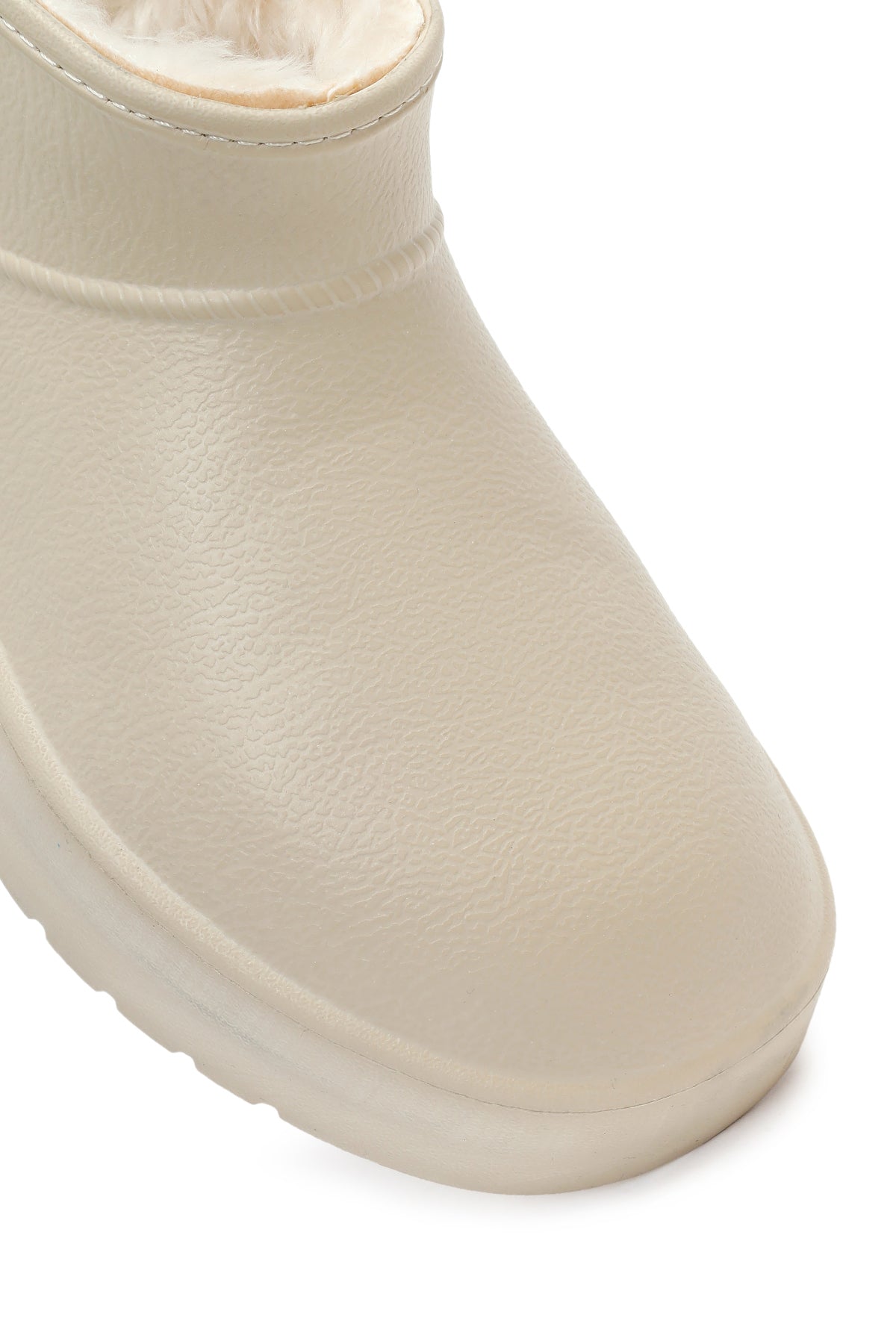 Kadın Krem Kürklü Teddy Bot