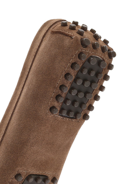 Kadın Taba Püsküllü Süet Deri Loafer