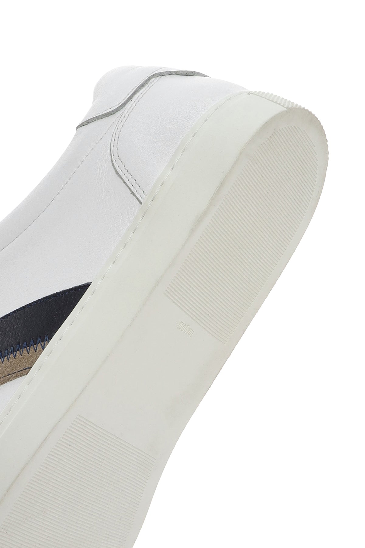 Erkek Beyaz Bağcıklı Deri Sneaker