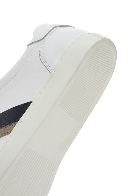Erkek Beyaz Bağcıklı Deri Sneaker