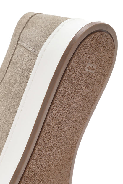 Erkek Bej Bağcıklı Süet Deri Casual Ayakkabı