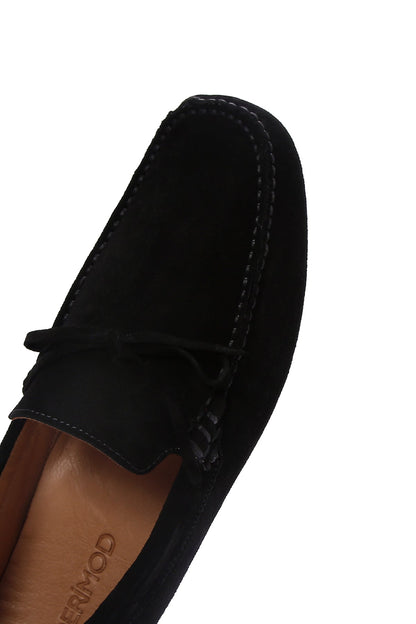 Erkek Siyah Süet Deri Loafer