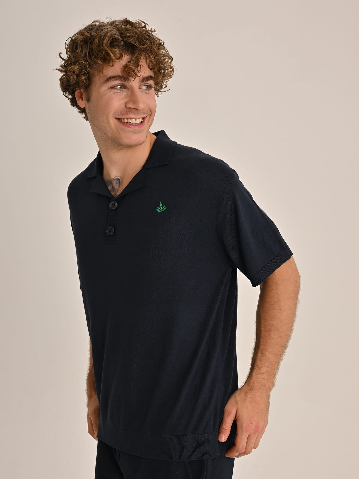 Fenerbahçe Lacivert Trend Triko Erkek Polo Tshirt