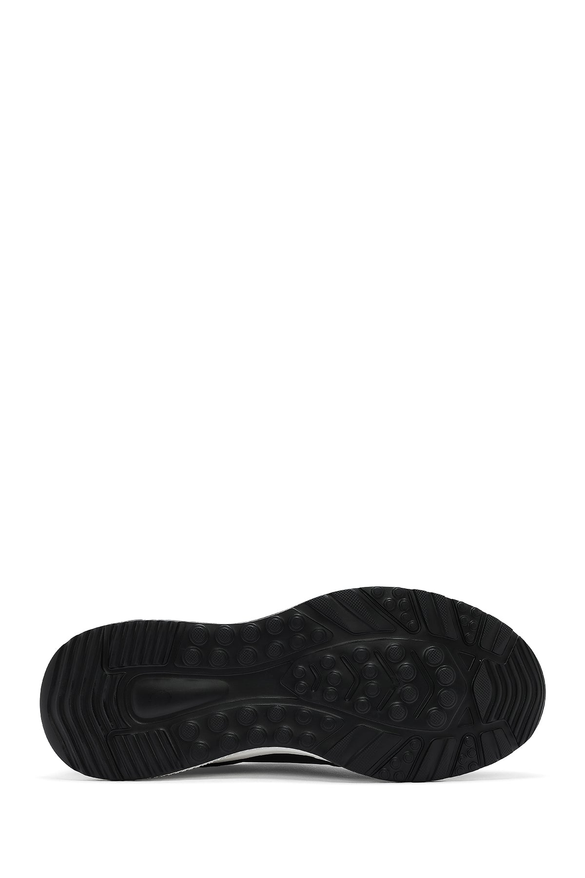 Erkek Siyah Bağcıklı Deri Casual Sneaker