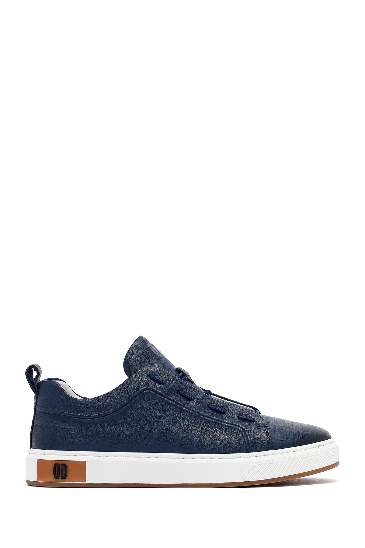Erkek Lacivert Deri Sneaker