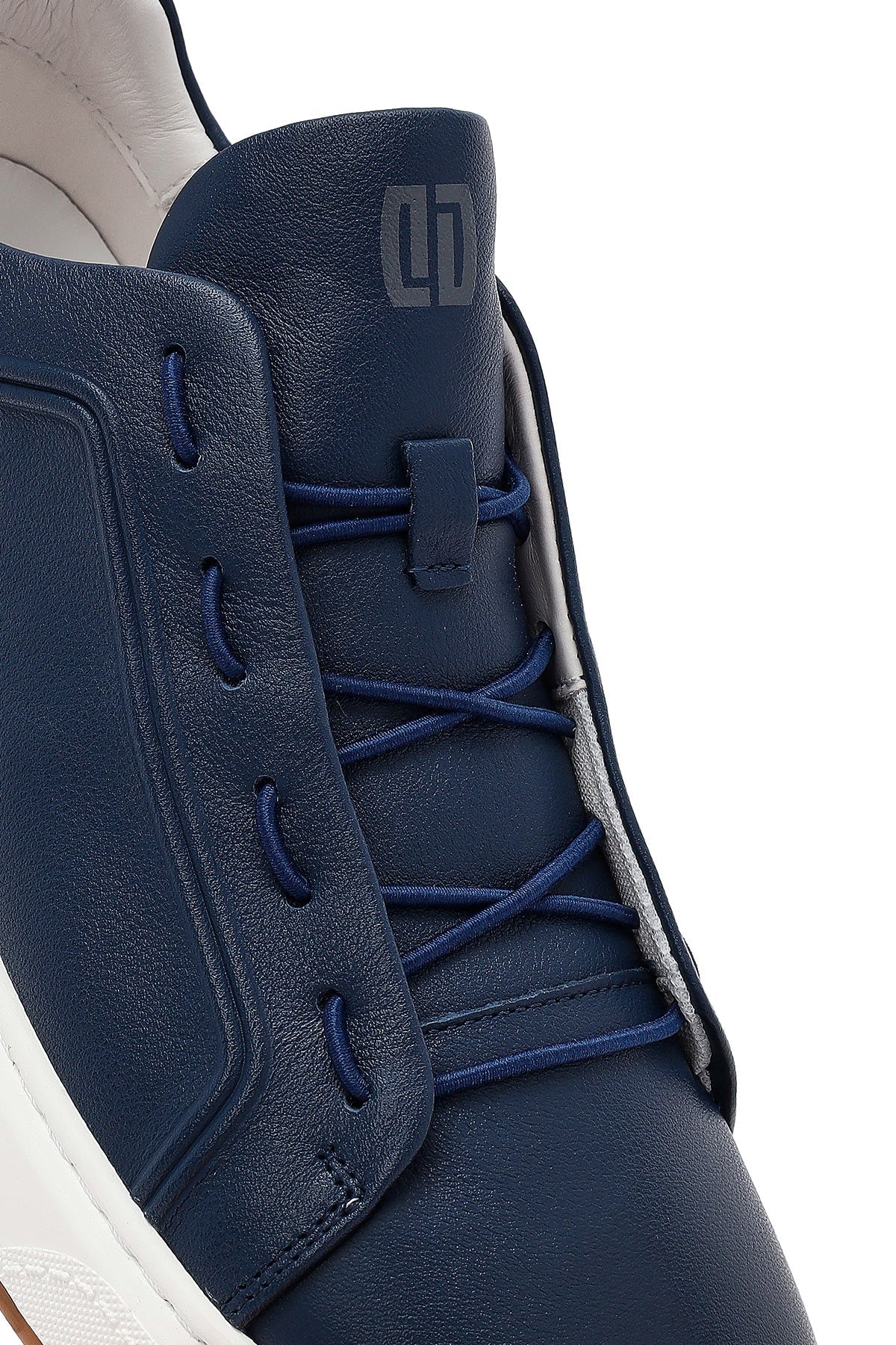 Erkek Lacivert Deri Sneaker