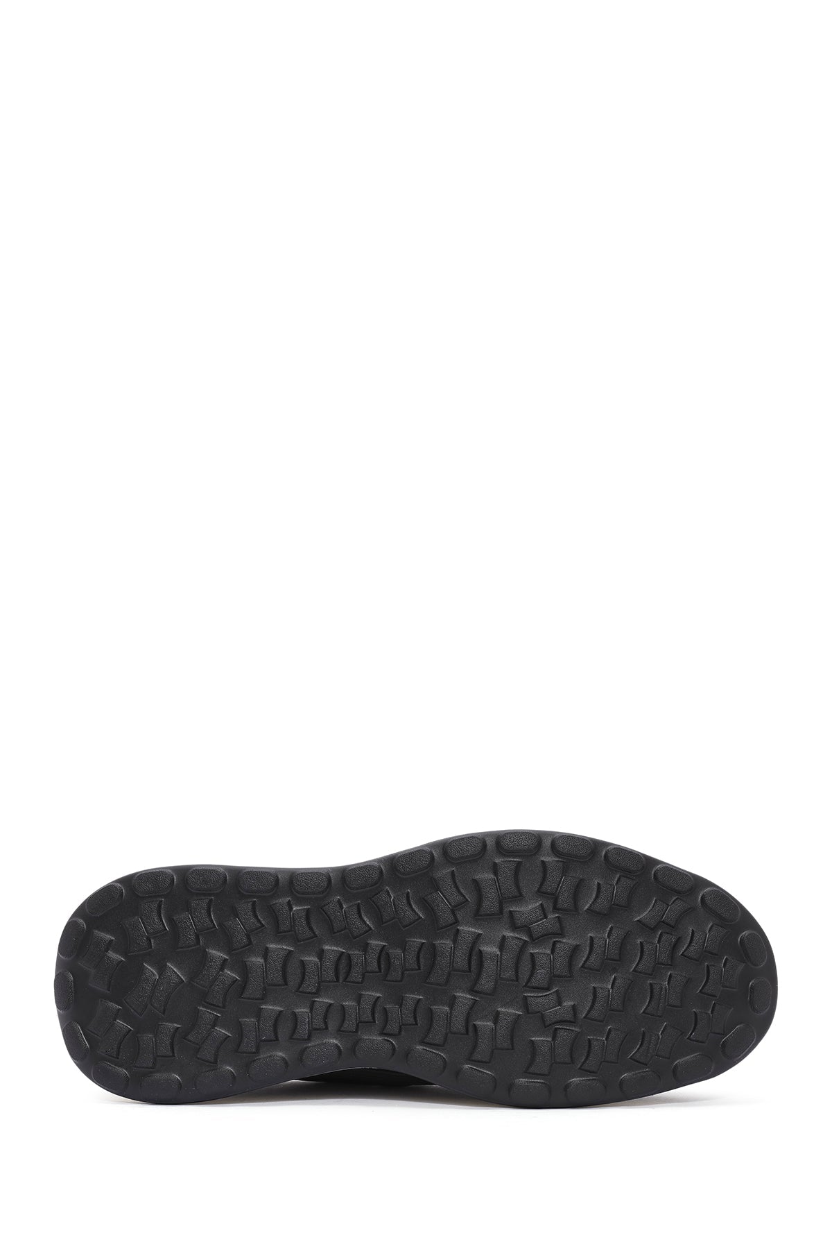 Erkek Siyah Bağcıklı Kalın Tabanlı Kumaş Sneaker