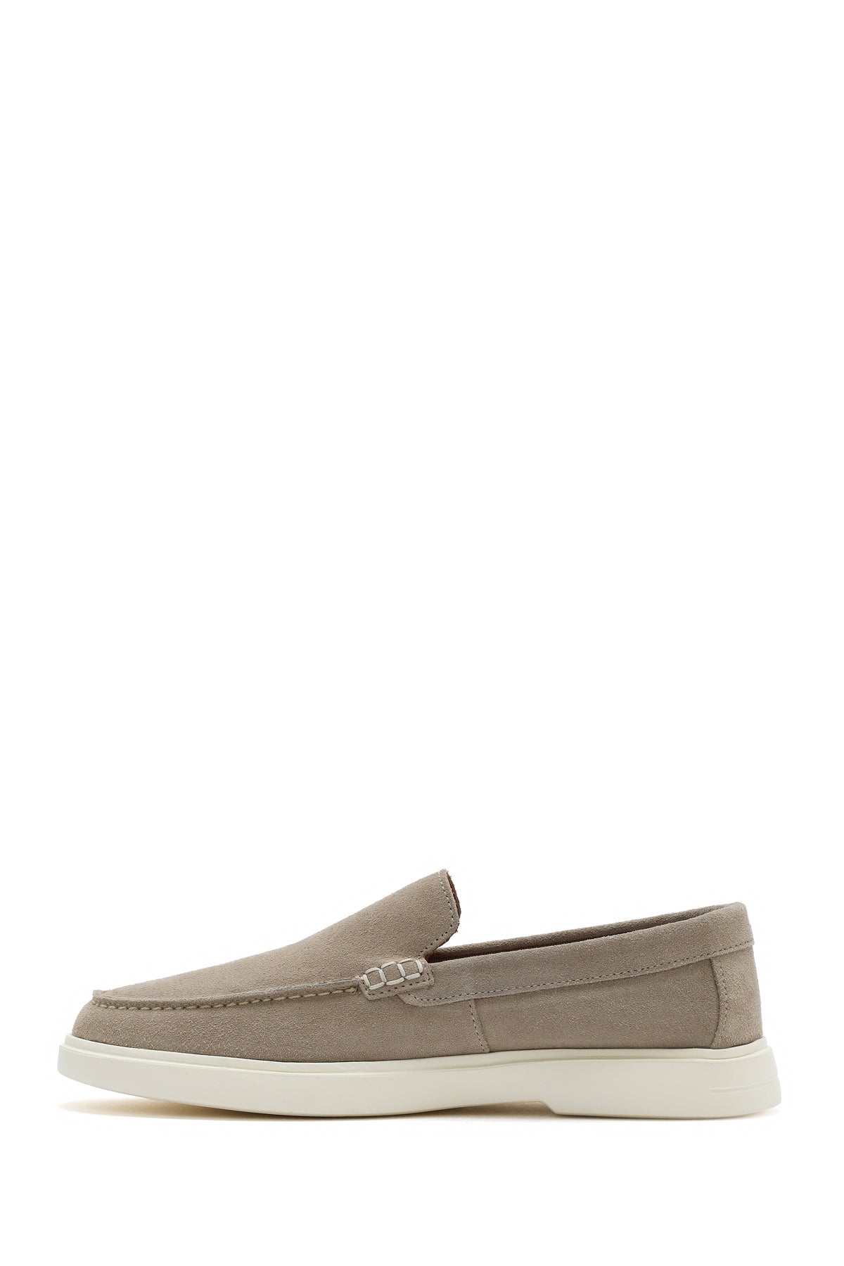 Erkek Bej Süet Deri Casual Loafer