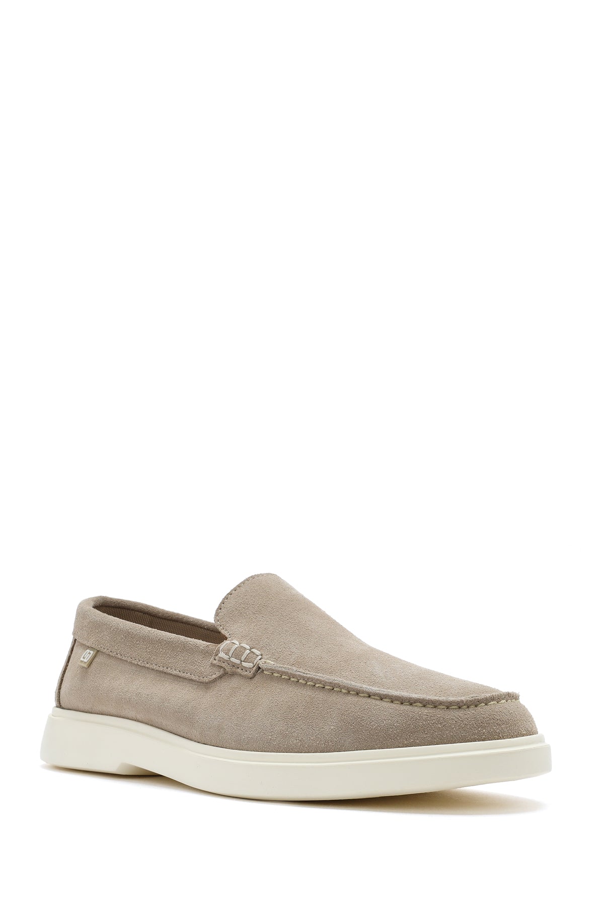 Erkek Bej Süet Deri Casual Loafer